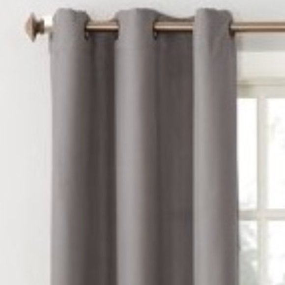Montego 48" X 63" Grommet Top Curtain Panel - Nickel - Picture 1 of 2